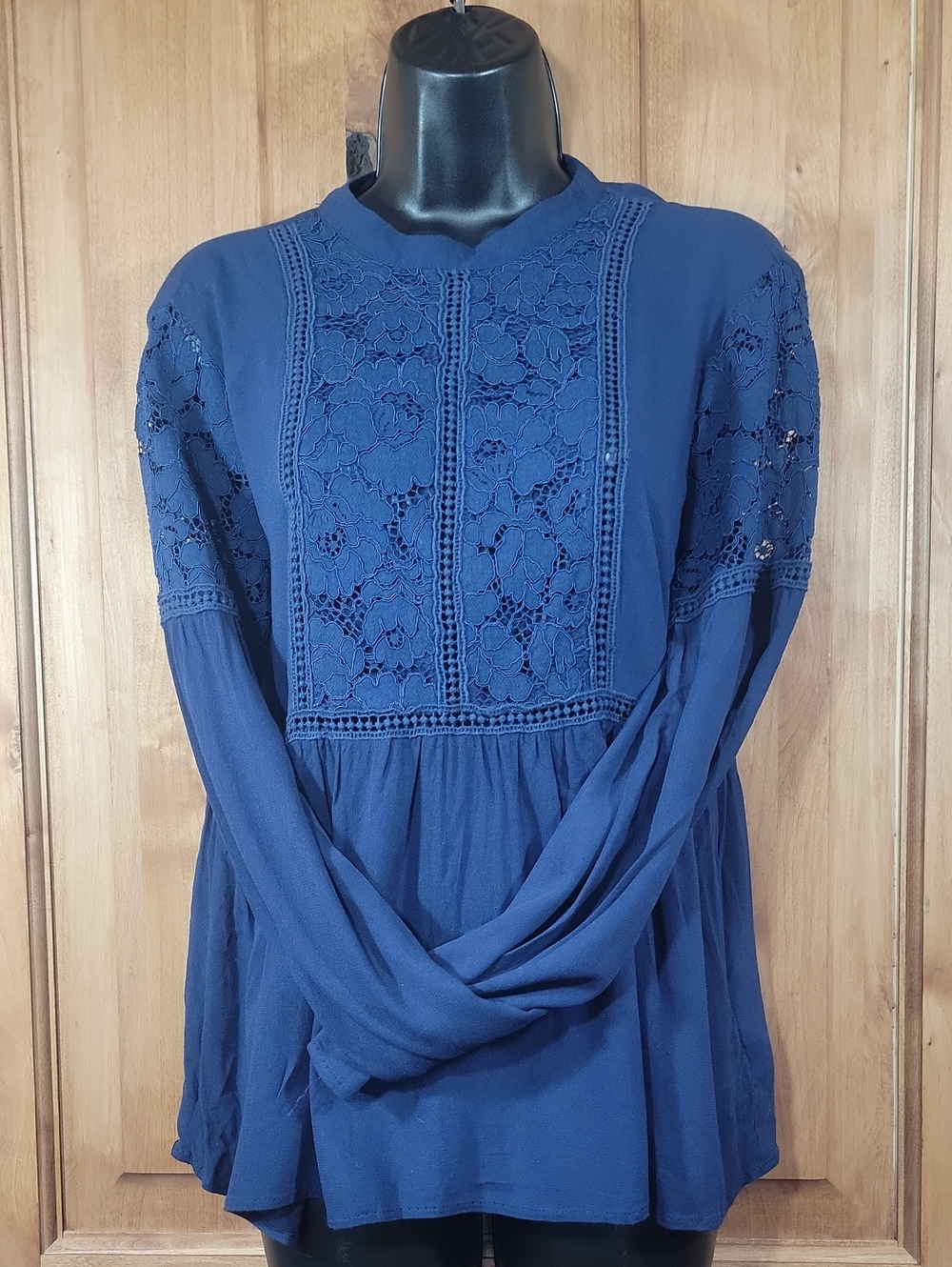 Ariat Navy Crochet Tunic Top